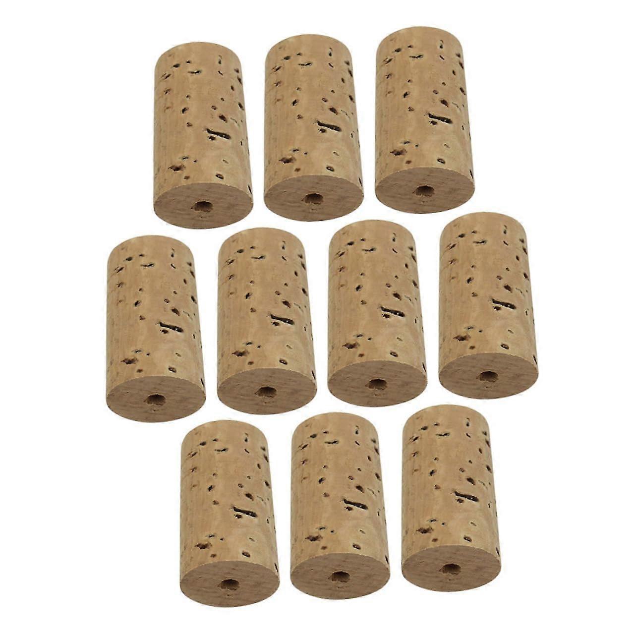 Natural Cork Flute Stopper 10-Pack, Airtight and Reusable, Woodwind Instrument Repair Accessories for Flute Heads