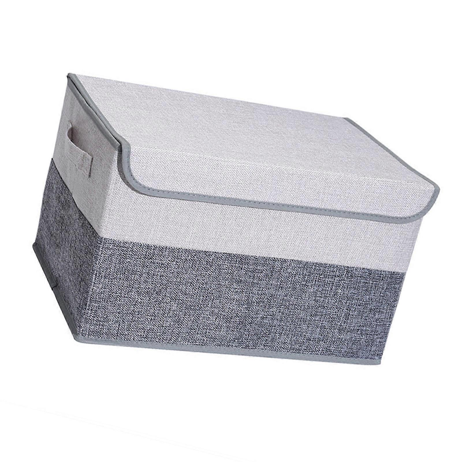Space Saving Foldable Fabric Storage Container Wardrobes Box For Clothes Bedding Multipurpose Homes Organization  Gray