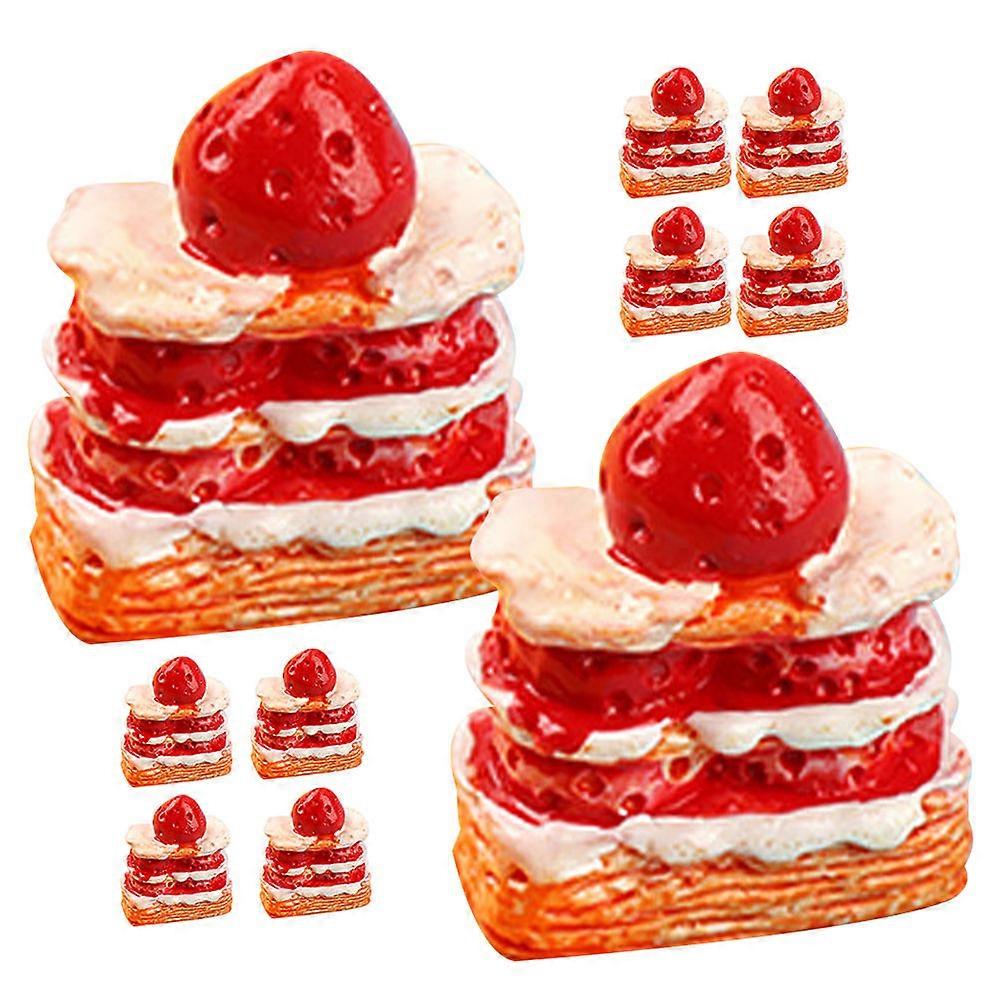 Simulation Cake 16Pcs Fake Dessert Model Realistic Props for Cake Shop Display Teaching Model Lifelike Appearance