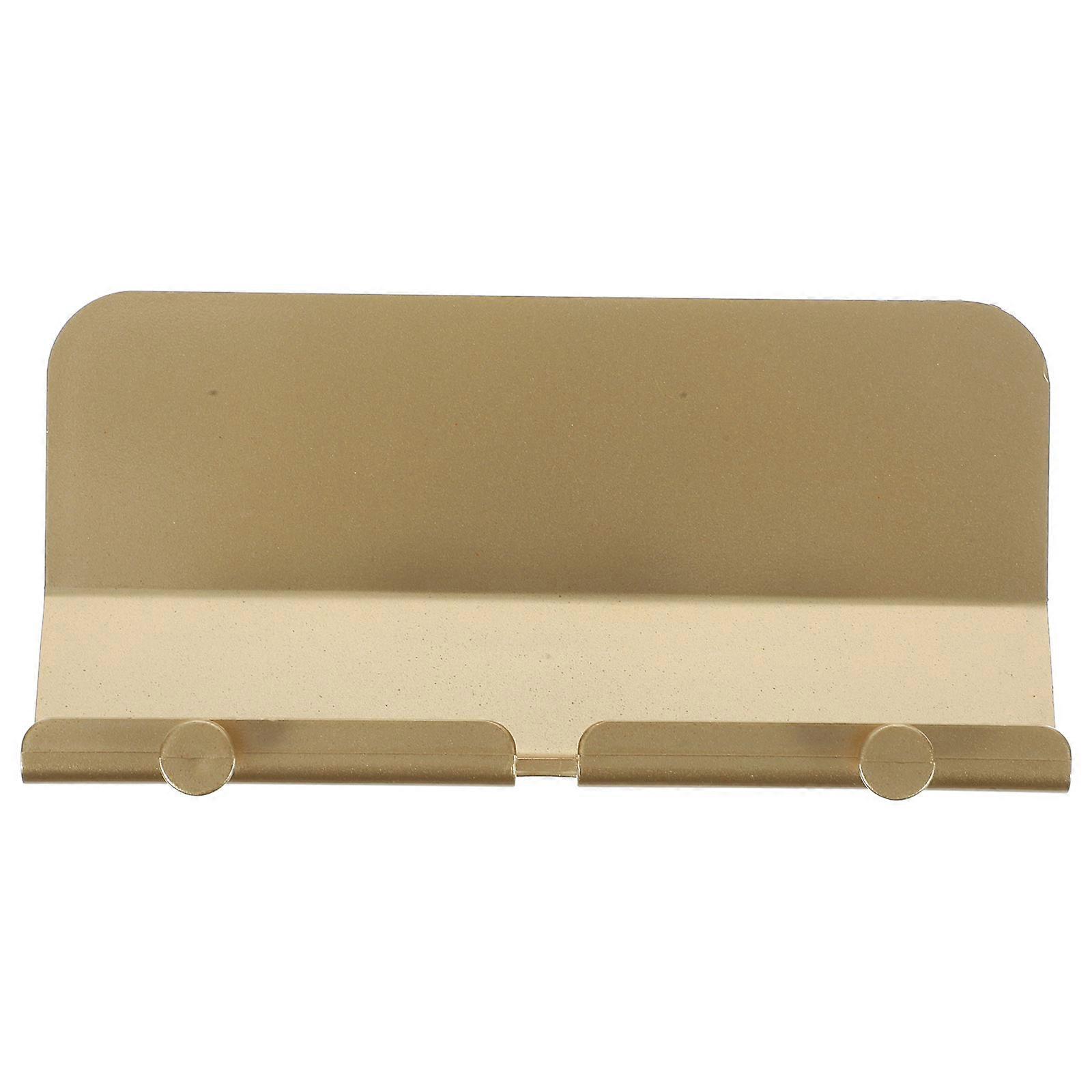 Golden Self-Adhesive Wall Phone Holder for Storage Use Made of Plastic Perfect for Smooth Surfaces