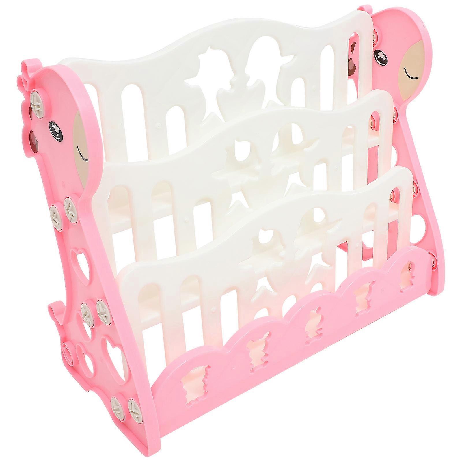 Toddler Book Shelf Waterproof PP Material Bookcase For Kids Playroom Bedroom Storage Rack 1Pcs