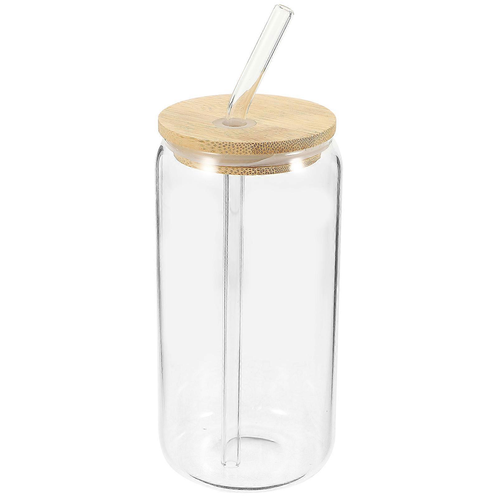 Transparent Glass Cups with Lids for Storage Use Perfect for Tea Coffee or Juice