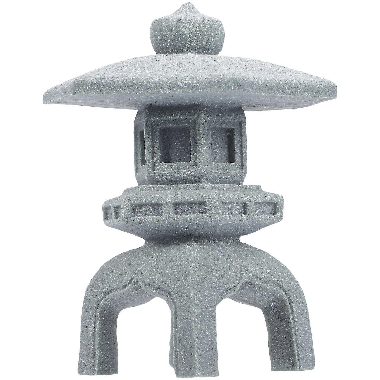 Grey Stone Statue for Decor Durable and Design Mini Garden Ornaments 6.3 Inches