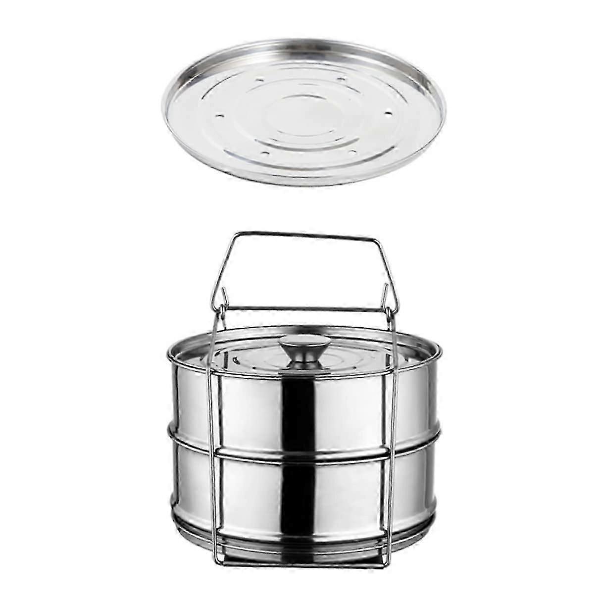 Stainless Steel Two Layer Steam Grid Steaming Pot Insert