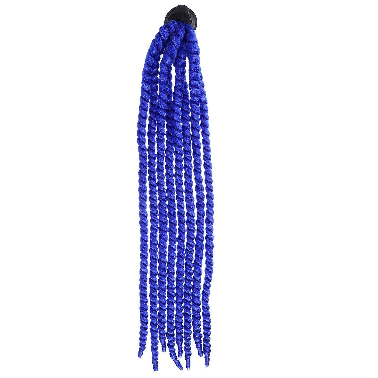 Blue Motorcycle Braid Wig Decoration Made of Synthetic Materials for Decoration