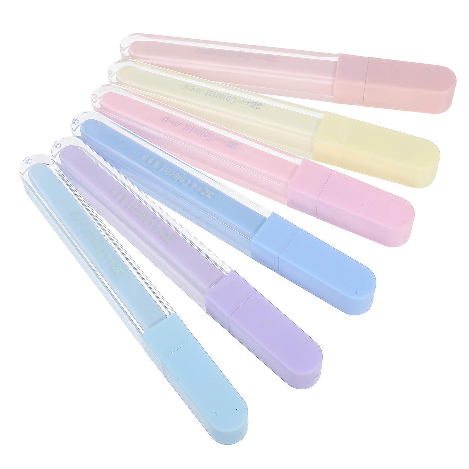 6pcs Shimmering Highlighter Markers, Vibrant Coloring Pens for Students, Non Smudging Lightweight Office Supplies for Note Taking & Creative