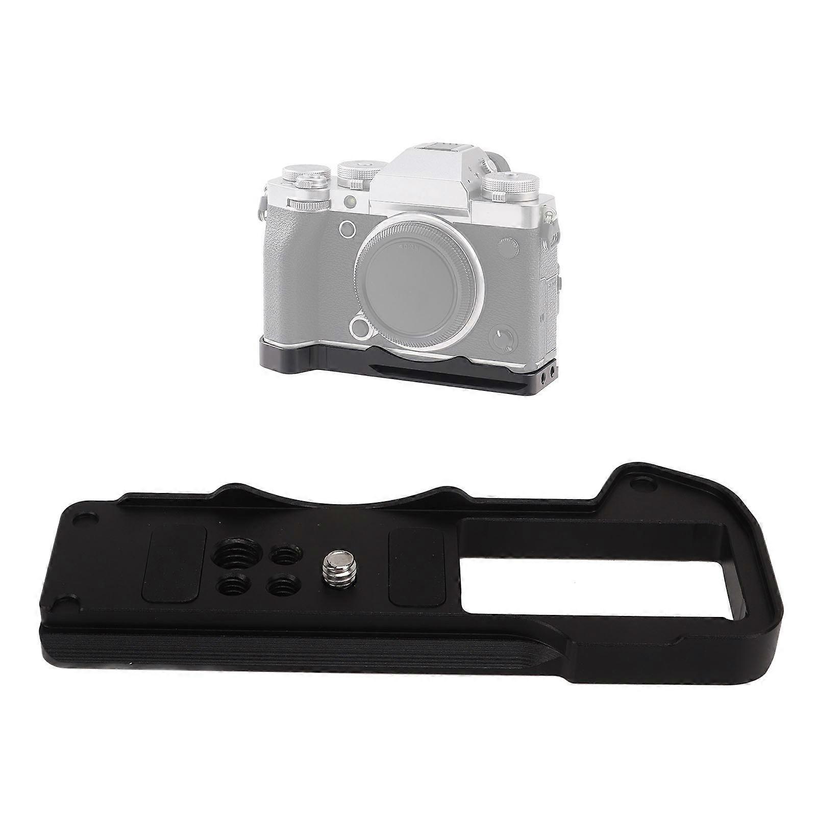 Hand Grip Quick Release Plate Aluminum Alloy Camera Extension Base Plate with 1/4 3/8 Inch Screw Hole and Wrench for X T5 