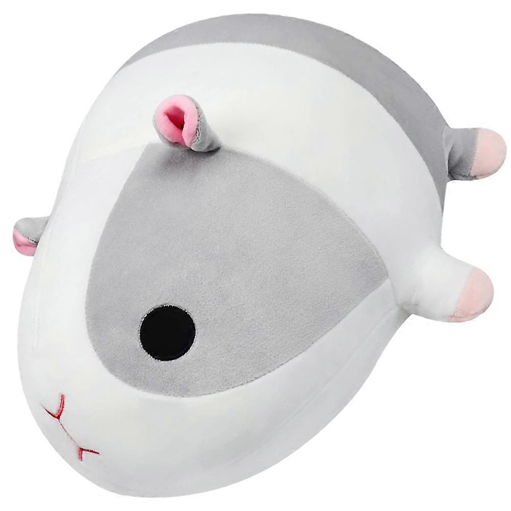 Adorable Guinea Pig Plush Pillow for Decoration Grey Cloth Small Throw Pillow for Bed 7.8 Inches