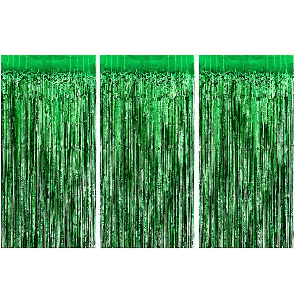 3Pcs Tinsel Foil Fringe Curtains for Birthday Party Photography Backgrounds