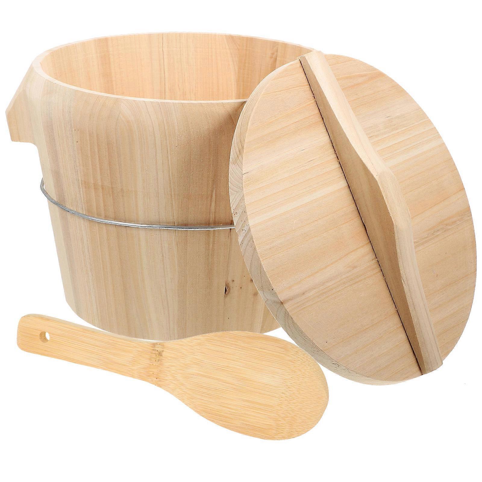 Wooden Rice Steaming Bucket for Kitchen Use Made with Premium Synthetic Material Assorted Color