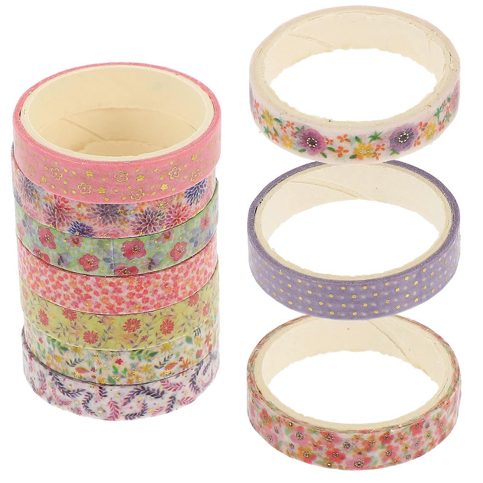 Delicate Pattern Decorative Washi Tape For Office Decoration 10 Rolls Per Pack