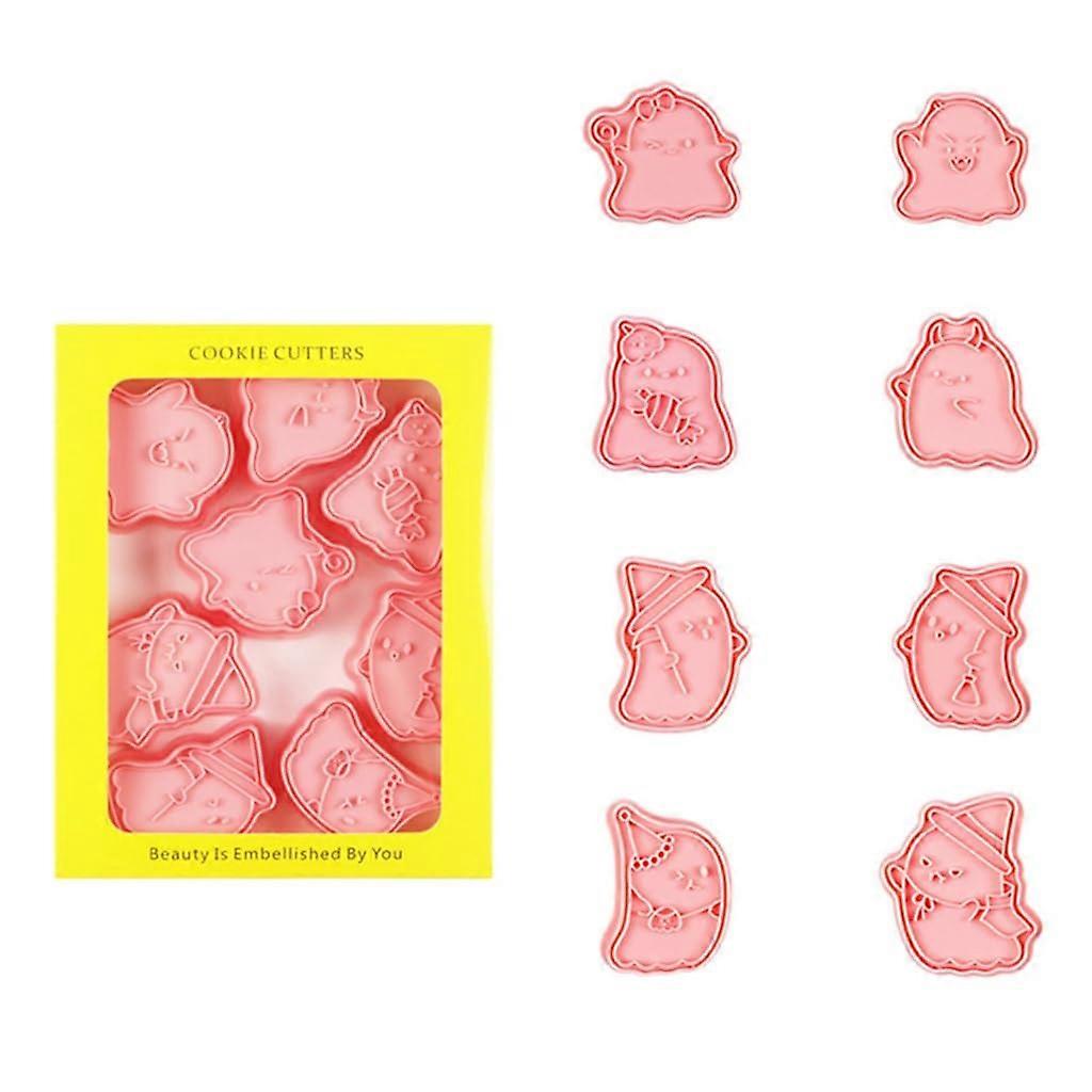 cookie cutters, Halloween cookie cutters, ghostshaped, baking tool, suitable for family gatherings, 8 pieces