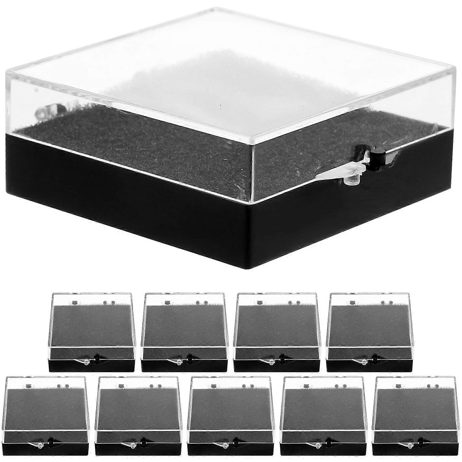 10pcs Lapel Pin Storage Box with Sponge Insert – Jewelry Case for Pins, Brooches & Badges Collectibles Organization & Display