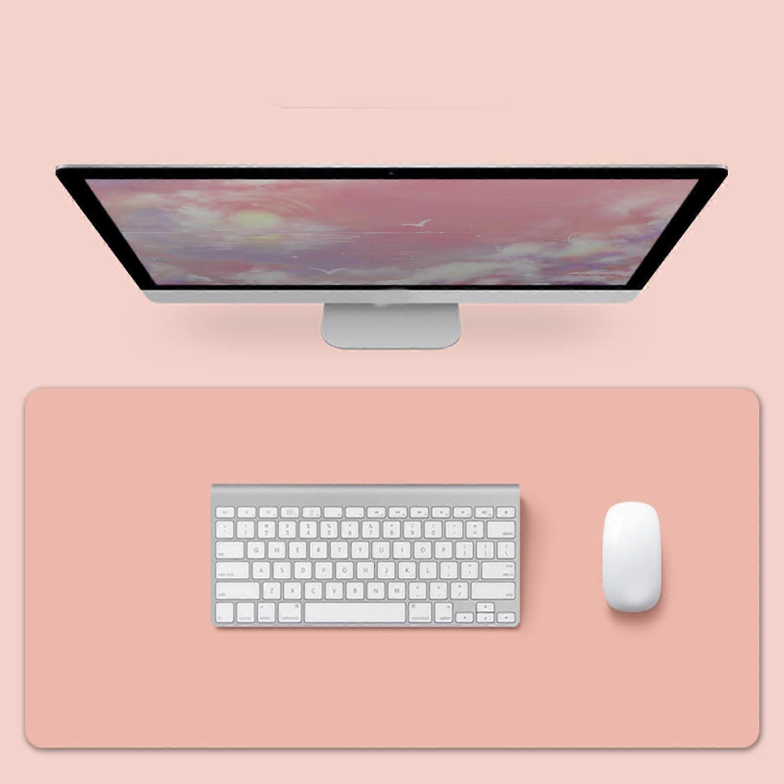 leather mouse pad waterproof nonslip Large laptop desk mat Easy to clean (A)