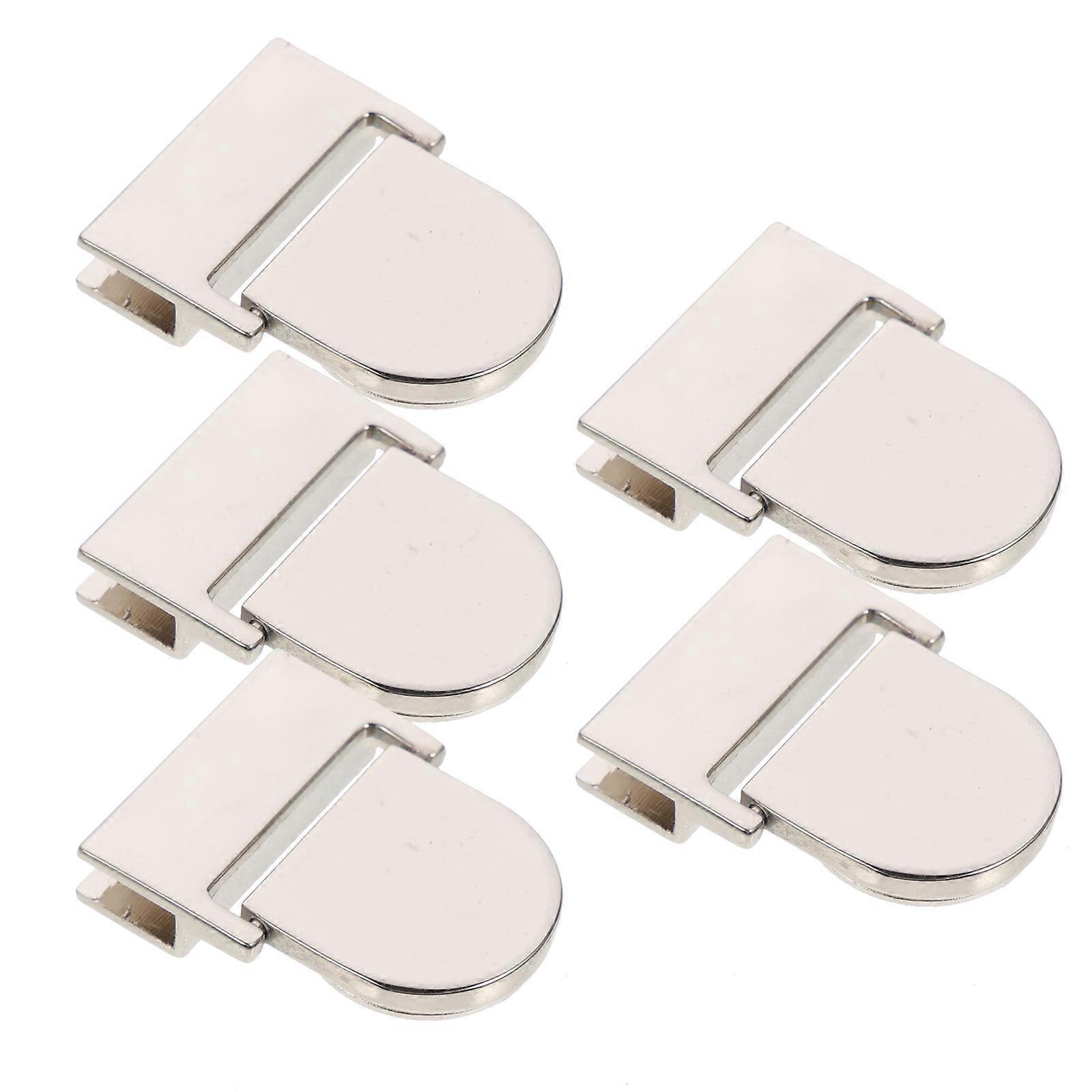 5Pcs Silver Zinc Alloy Bag Buckle Locks for DIY Craft Handbag Making and Luggage Use