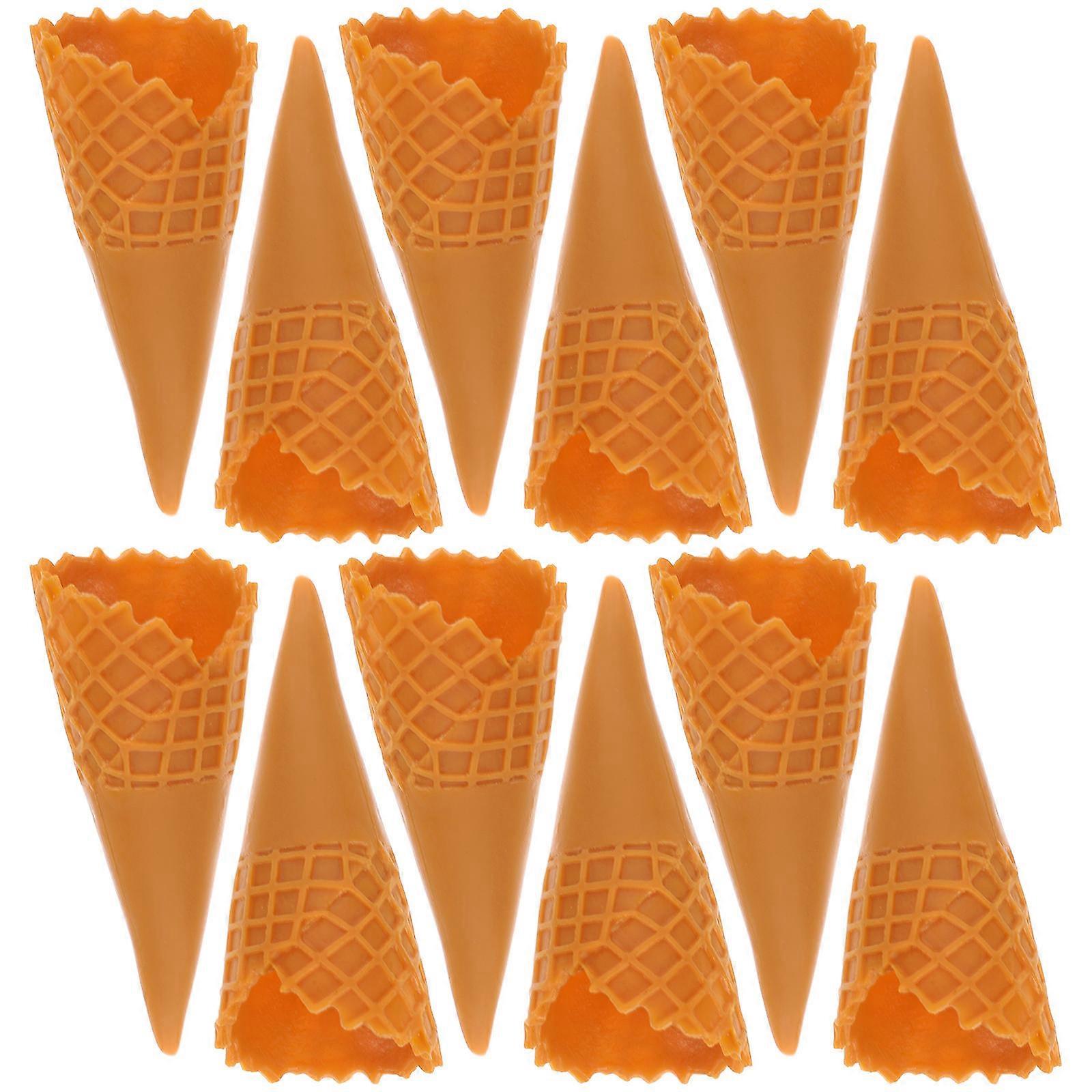 Simulation Ice Cream Cone 12Pcs Artificial Mini Ice Cream Cone Perfect For Educators Shop Display