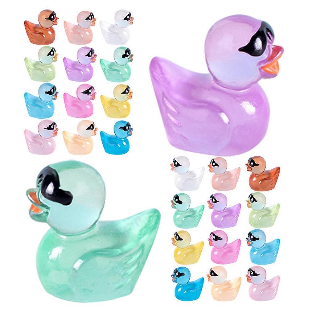 Glow in The Dark Resin Miniature Figurines Desktop Adornment Assorted Color Decoration 60Pcs