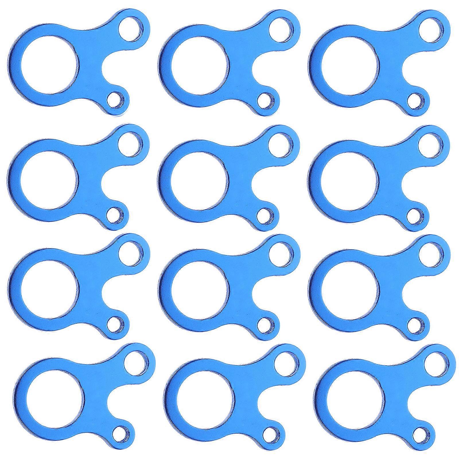 12Pcs Cord Adjusters Camping Tent Rope Buckles For Outdoor Enthusiasts 4.9*2.7 Cm Blue Color Designed To Protect Tent From High Wind