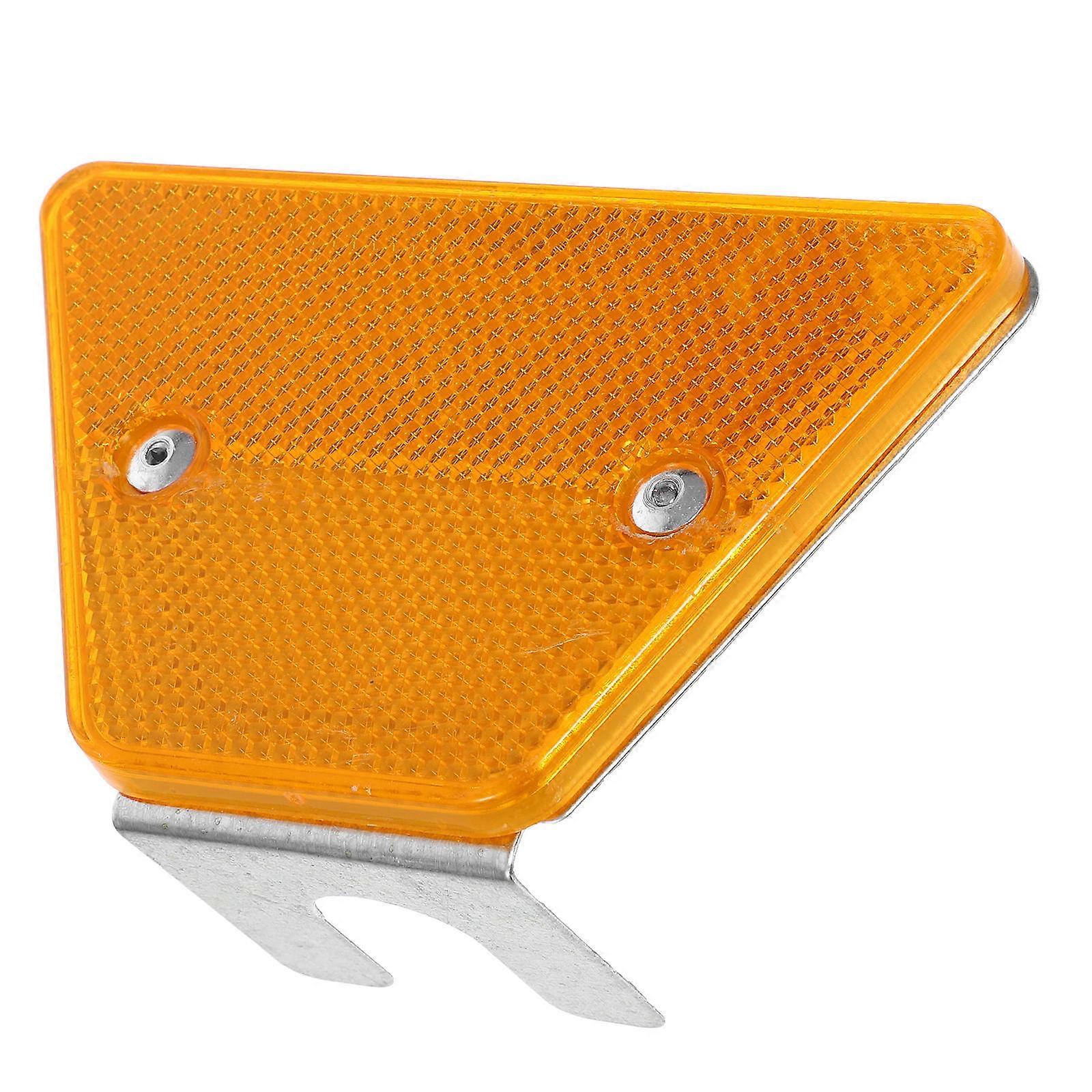 Reflective Driveway Marker for Highway Single Bracket Yellow PC Iron Material Enhances Night