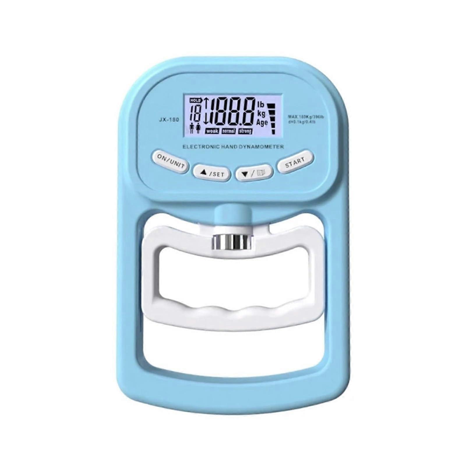 Grip Strength Tester Dynamometer Hand Grip Meter Handheld Strength Trainer Blue 396 Lbs/180 Kg