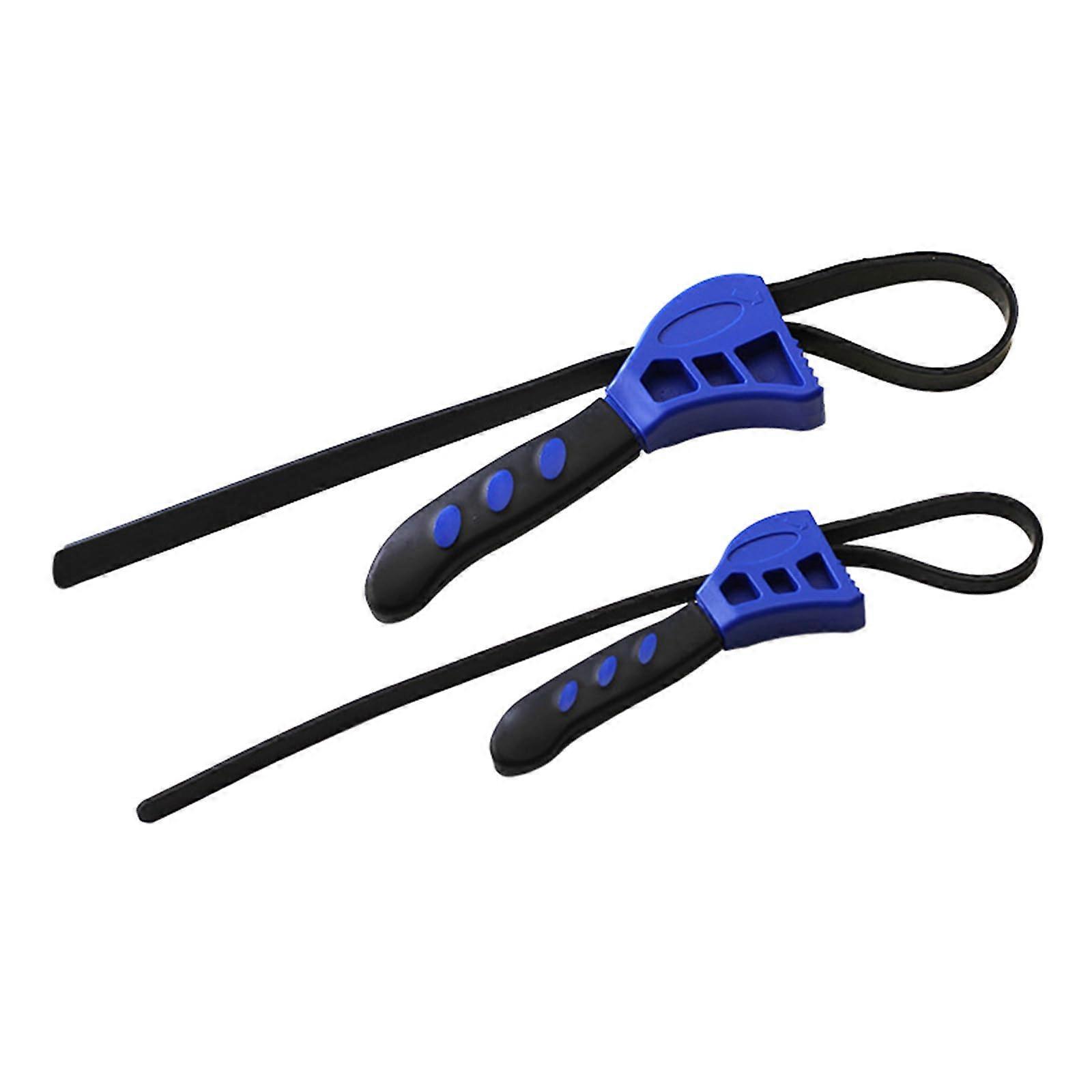 Strap Wrench Set, Adjustable Rubber Belt Wrench, 2Pack, Jar Opener and Shower Head Wrench