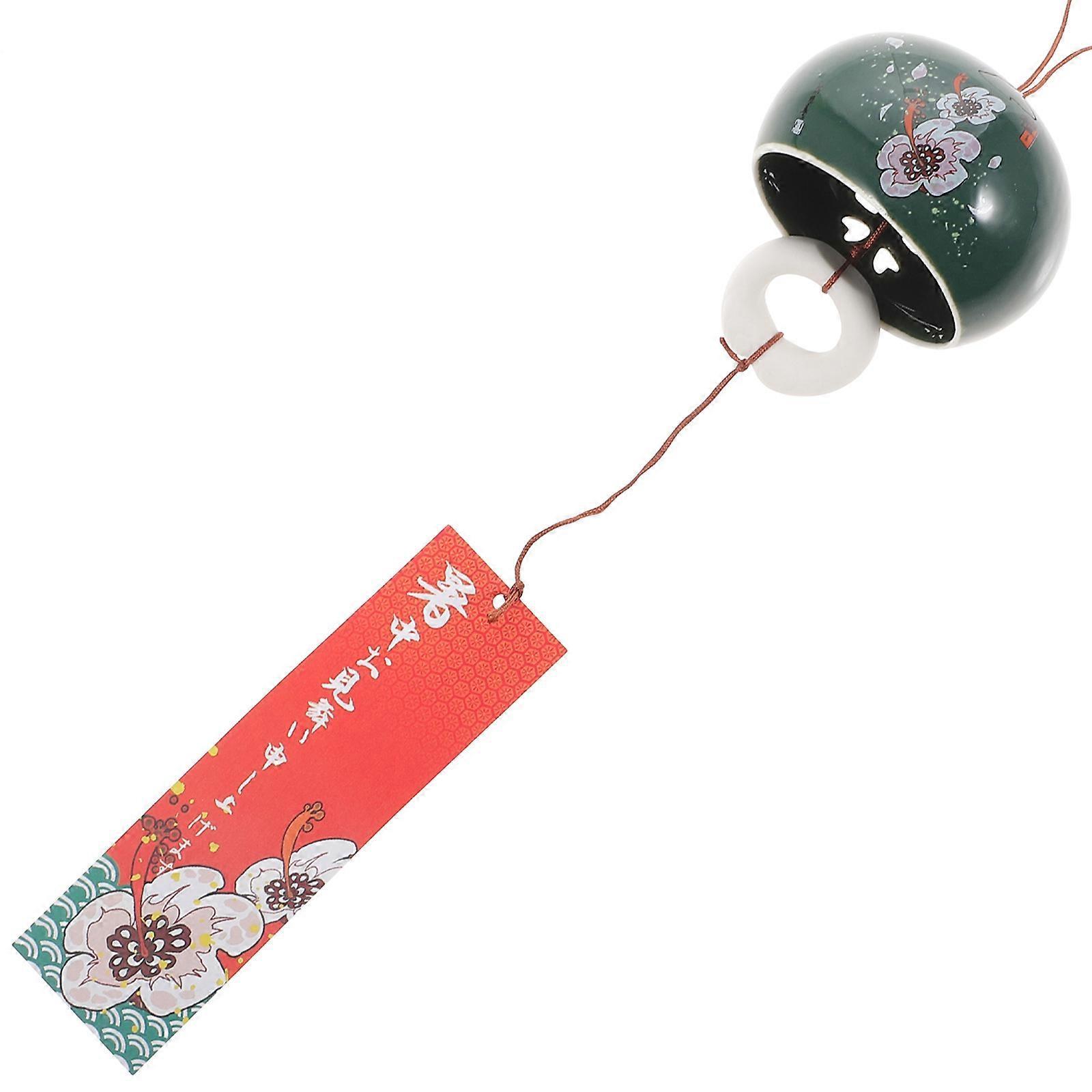 Ceramic Wind Chimes 4Pcs Japanese Style Hanging Bells For Home Decoration Outdoor Enjoyment