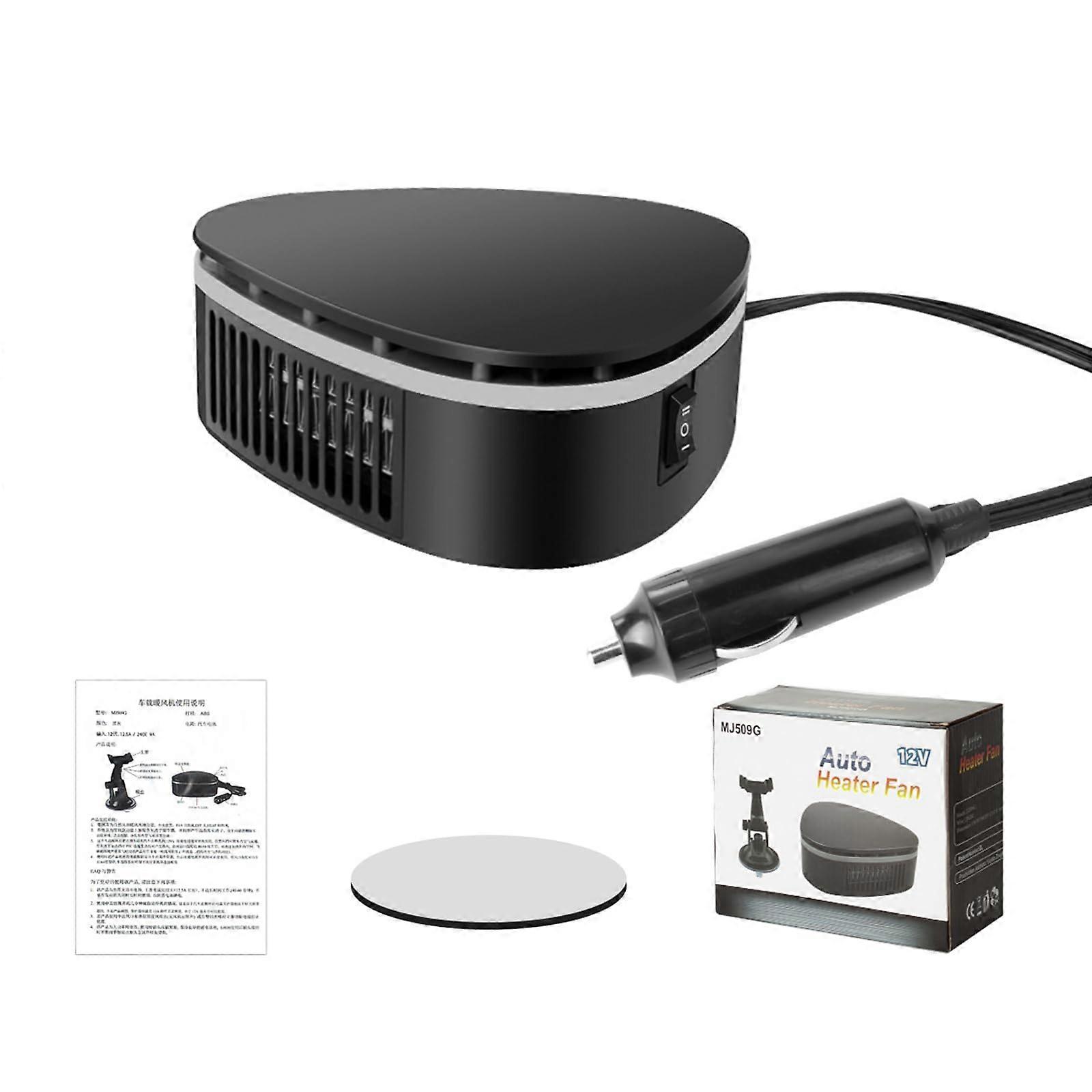 Portable 12V Car Heater With Windshield Defogger And Demister, 2-In-1 Fast Heating And Cooling, Demister Common Base