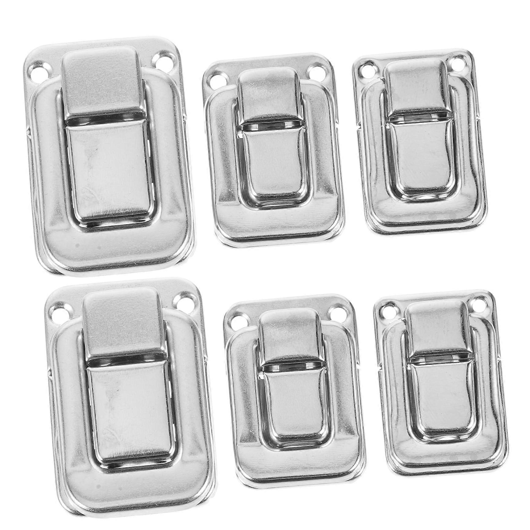 Transparent Hasp Latch Set of 6 for DIY Wood Boxes, Gift Boxes, and Storage Solutions, Easy Installation and Durable Design