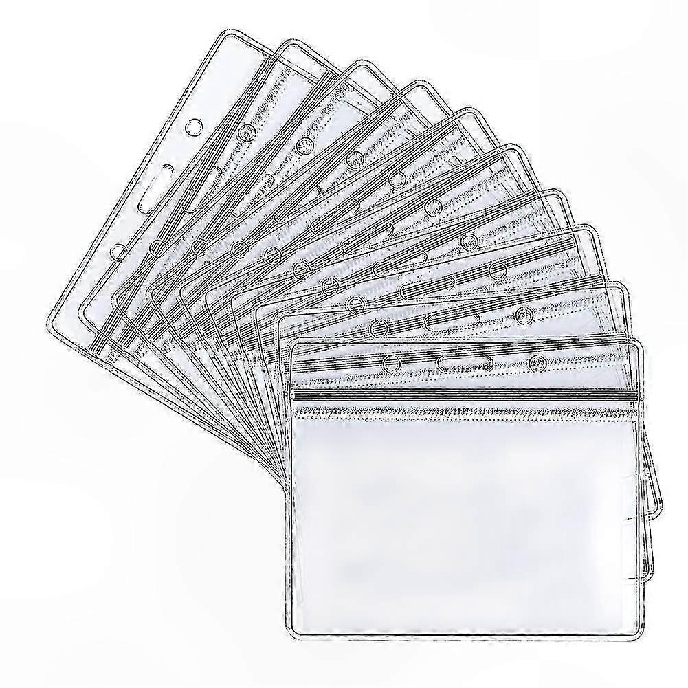 50 Pack Clear Plastic ID Card Holders, Horizontal Waterproof Badge Holders for Name Tags