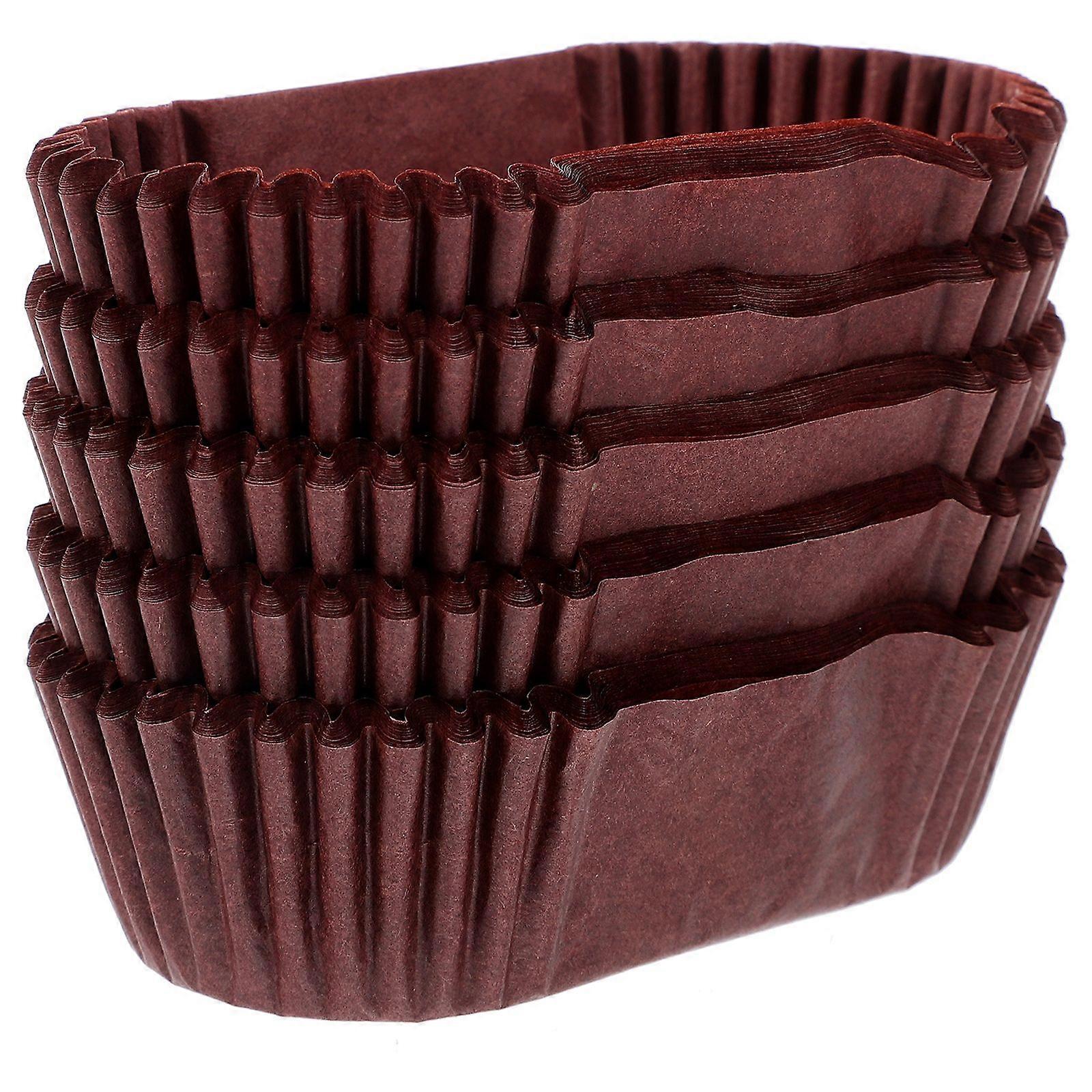 Oval Cake Paper Tray Boat Shape Paper Cups High Temperature Cake Cup Bread Baking Cups Safe Grease Proof Cupcake Liners Perfect Cups for Cake Balls Mu