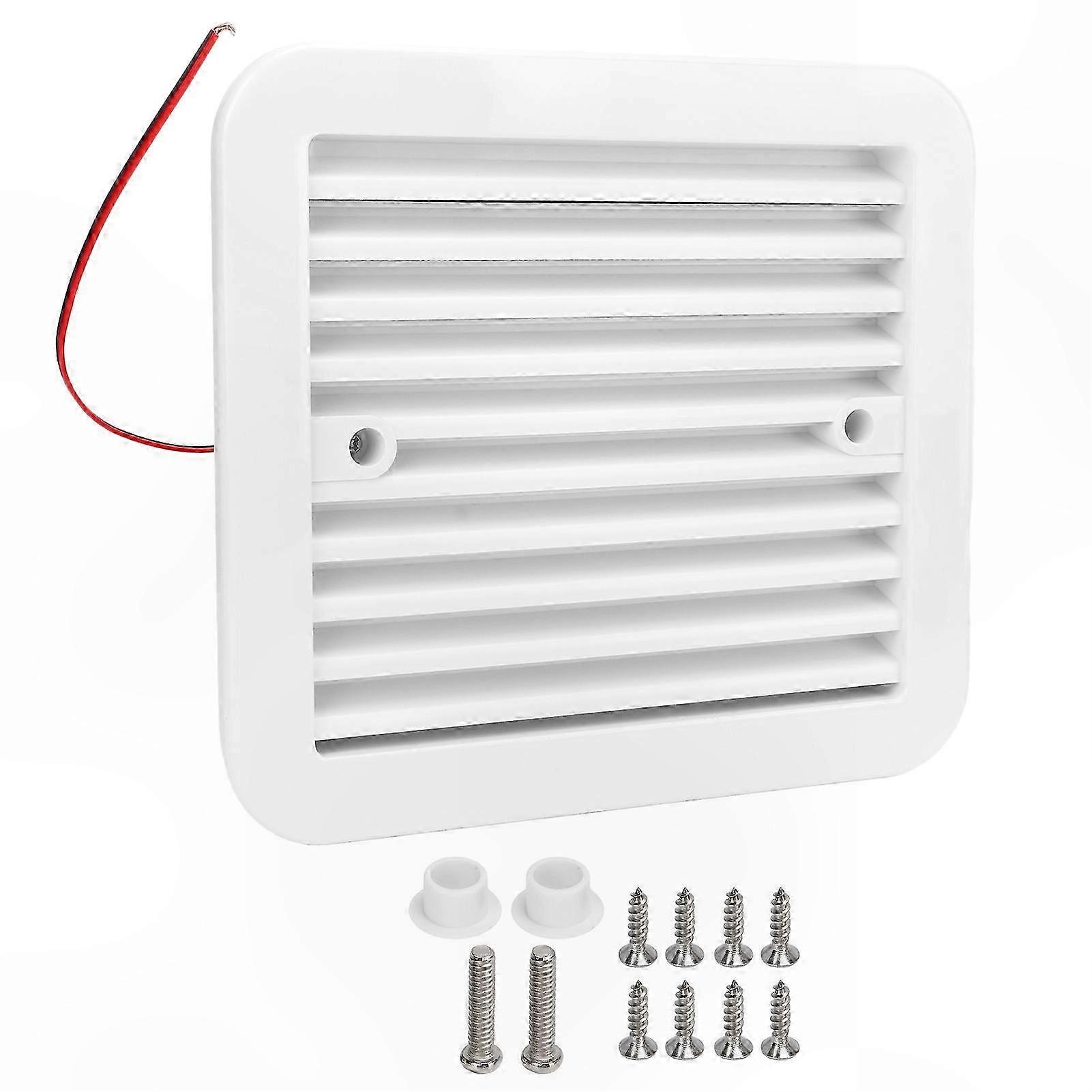 White 12V RV Side Vent Unidirectional Dustproof Cooling for Trailer Accessories