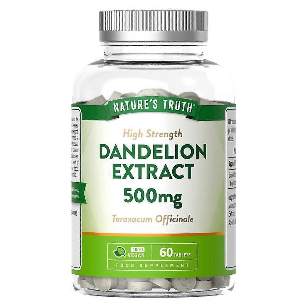 Nature's Truth Dandelion Extract 500mg 60 Tablets - 2 Pack