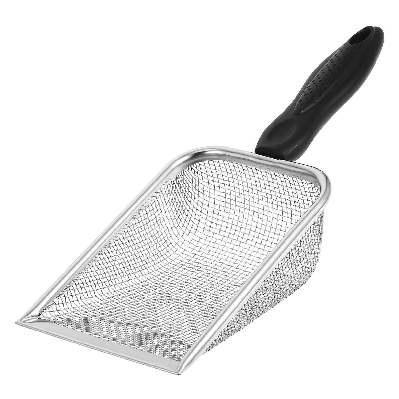 Stainless Steel Cat Litter Scoop with Handle for Quick Cleanup