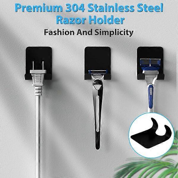 Shower razor holder, 6 pieces, no drilling required, can be stuck on multiple surfaces