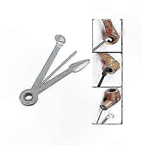 2-Pack Durable Stainless Steel 3-in-1 Pipe Cleaning Tool for Water Pipes, Reamer and Tamper Combo for Effective Cleaning
