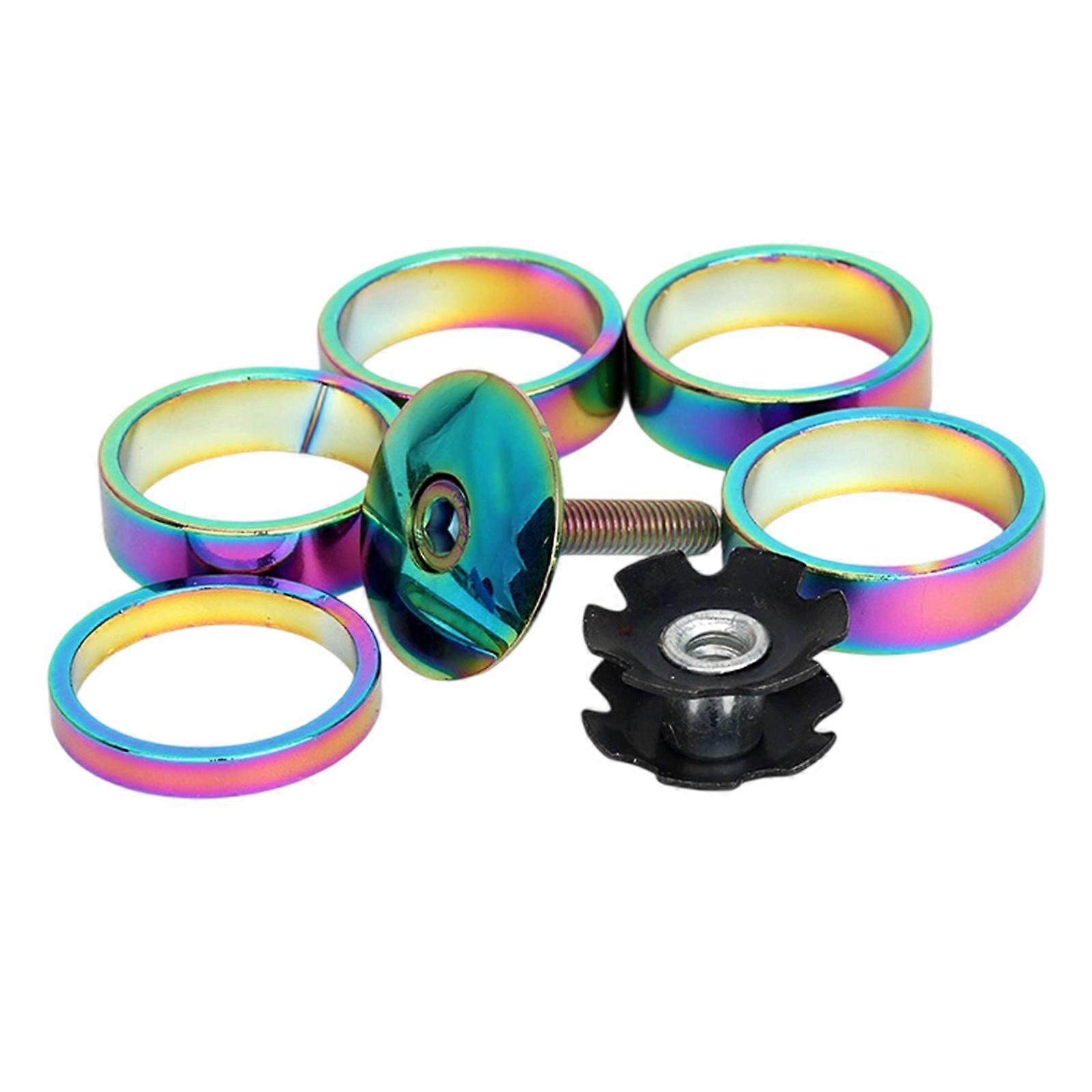Bicycles Front Fork Washer Replacement Bicycles Stem Top Cap Headsets Cover Spacers Cycling Part Easy to Install Multicolor