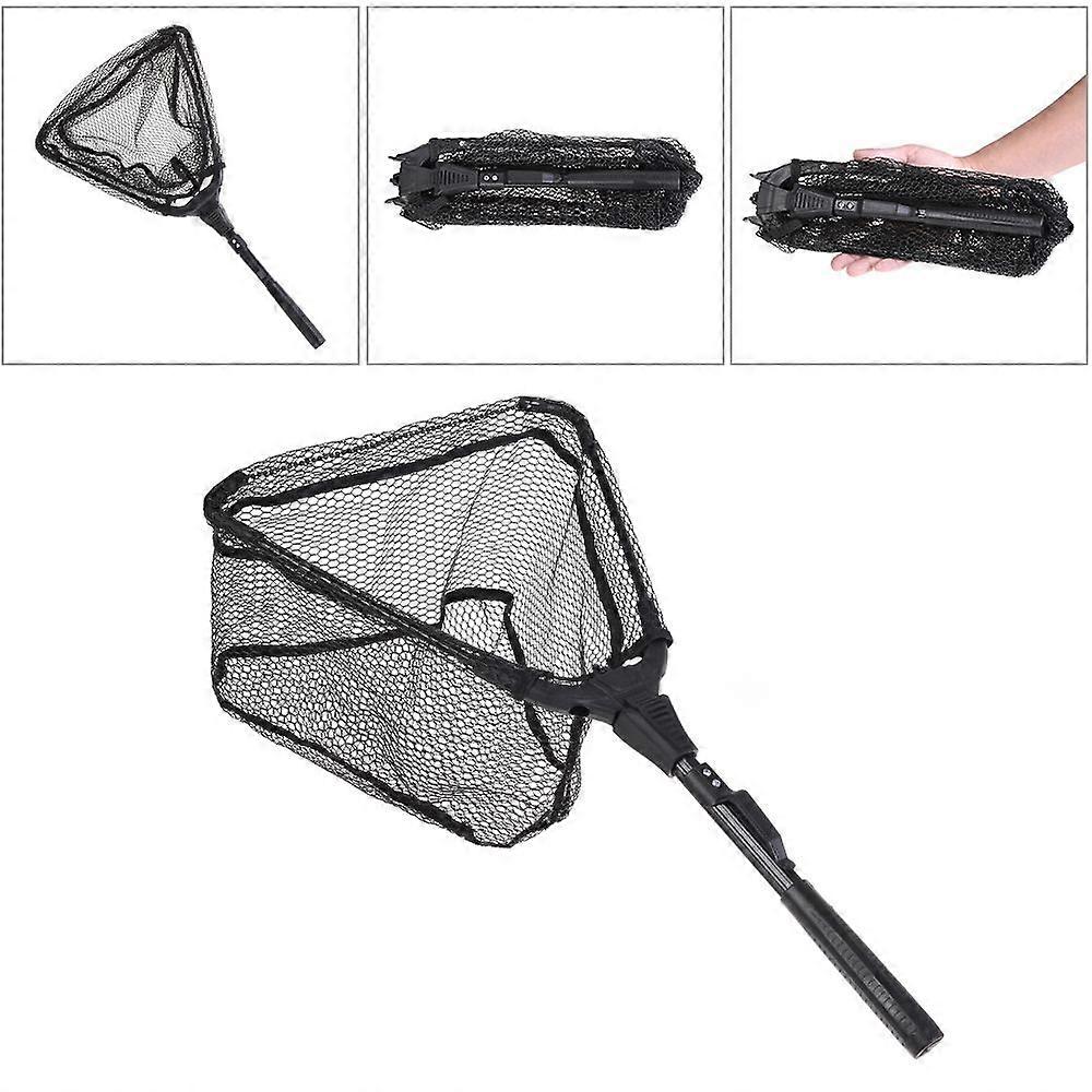 Folding Fish Landing Net Portable Collapsible Triangular Fly Fishing Net Fish Catching or Releasing