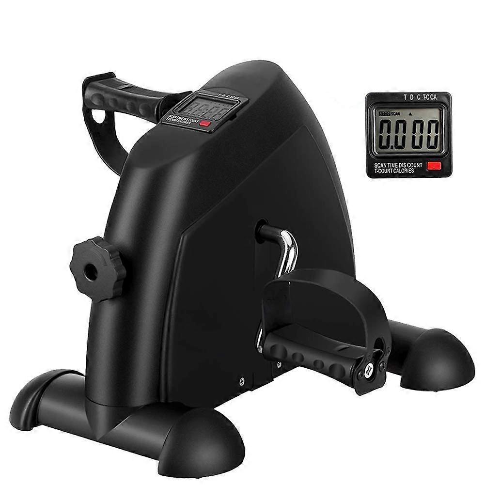 Mini Exercise Bike For Arm And Leg Training With LCD And Adjustable Resistance, Compact Exercise Equipment, Black