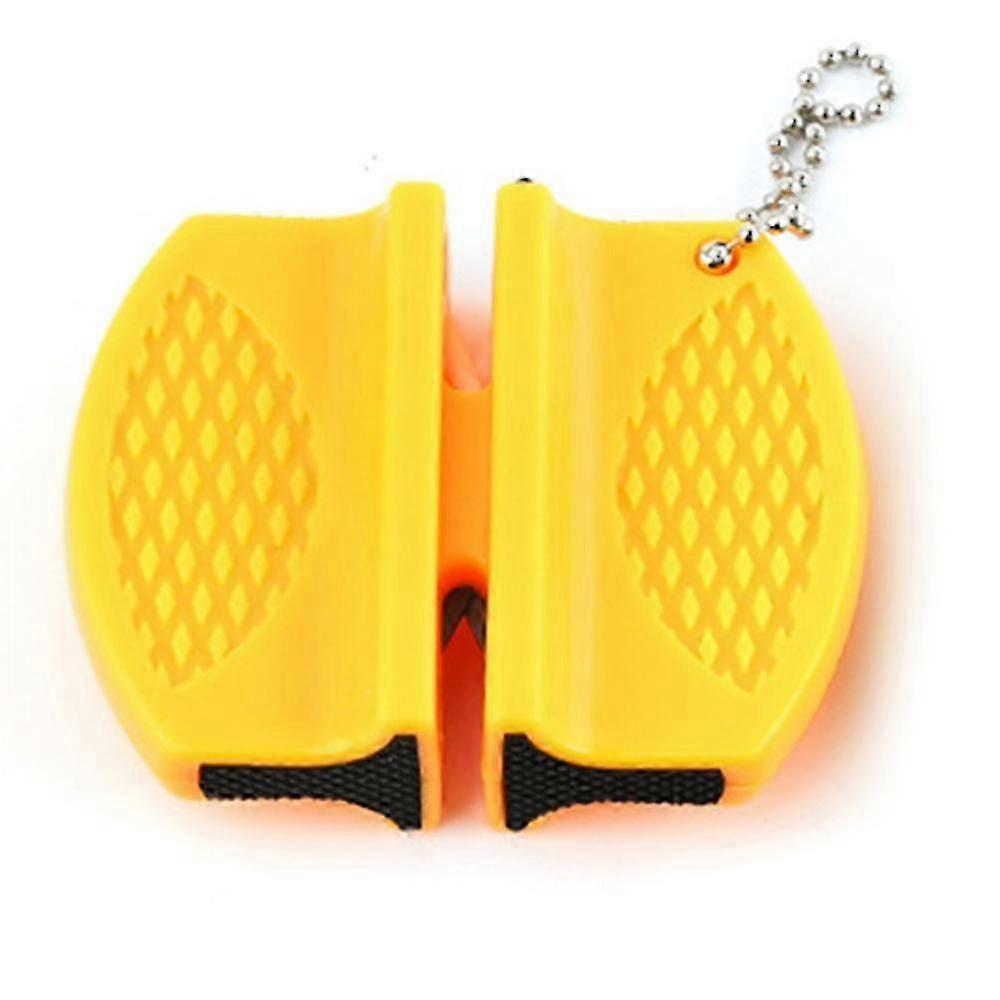 Knife Sharpener, Kitchen Knife, Safety Convenient Comfortable Hanging Design For Kitchen Knife - Yellow