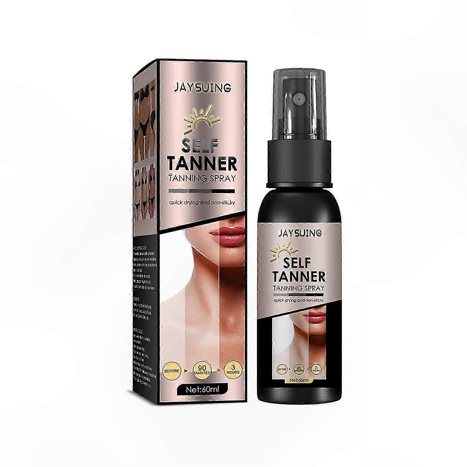 Instant Fast-Drying Tanning Mist for Face and Body, Streak-Free Self-Tan Spray, Even Glow Application, Lightweight Formula