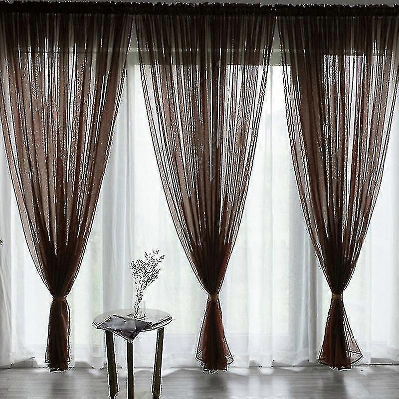 Curtains Window Sheer Curtain 3 Panels Sheer Curtains 1.5*2.7m