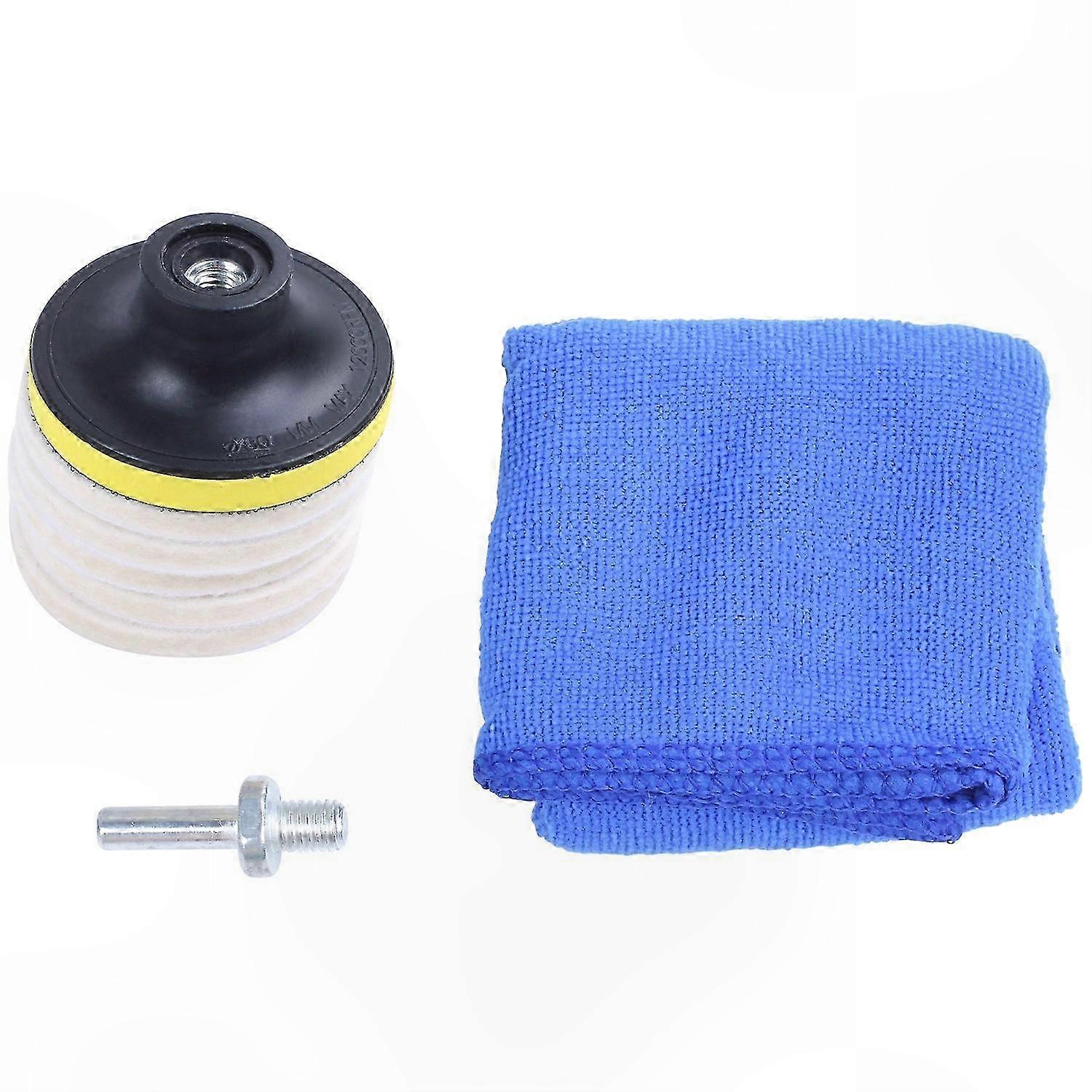 8-Piece 75mm Felt Polishing Pad Set for Glass and Windscreen Scratch Removal