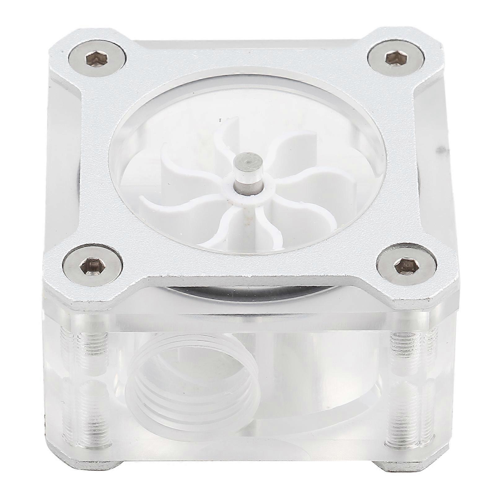 Water Cooling Flow Meter Transparent PMMA Computer Accessories G1/4 Thread(Argent )
