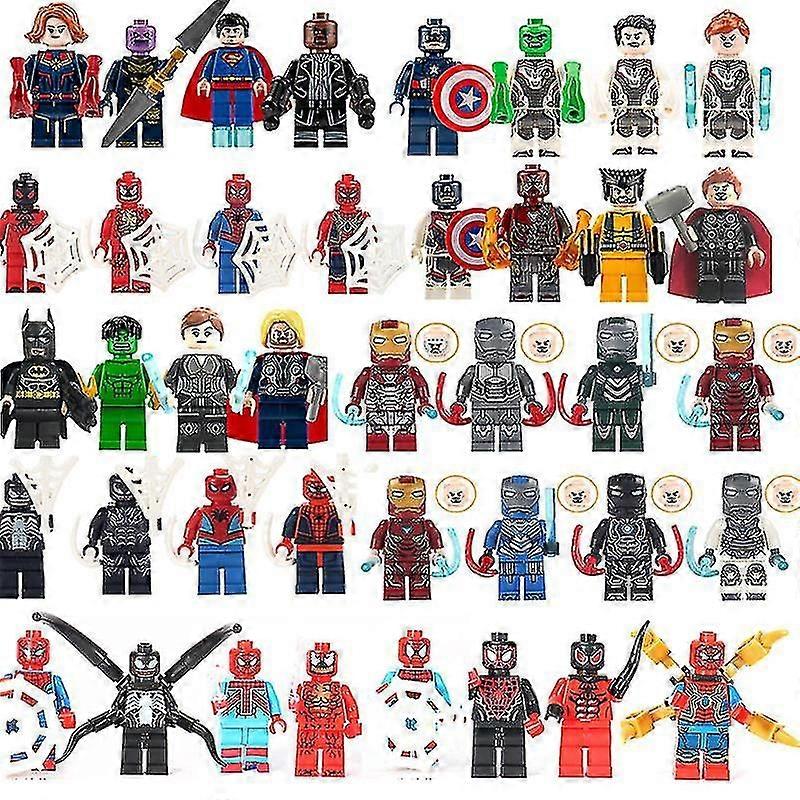 40 Pieces Avengers Minifigures Building Blocks Toys Action Figures Set for Kids and Toy Fans