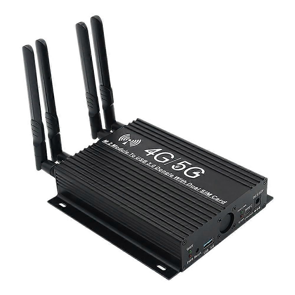 NGFF(M.2) 4G/5G Module to USB 3.0 Adapter with Cooler Fan/Dual Slot and Auxiliary Power
