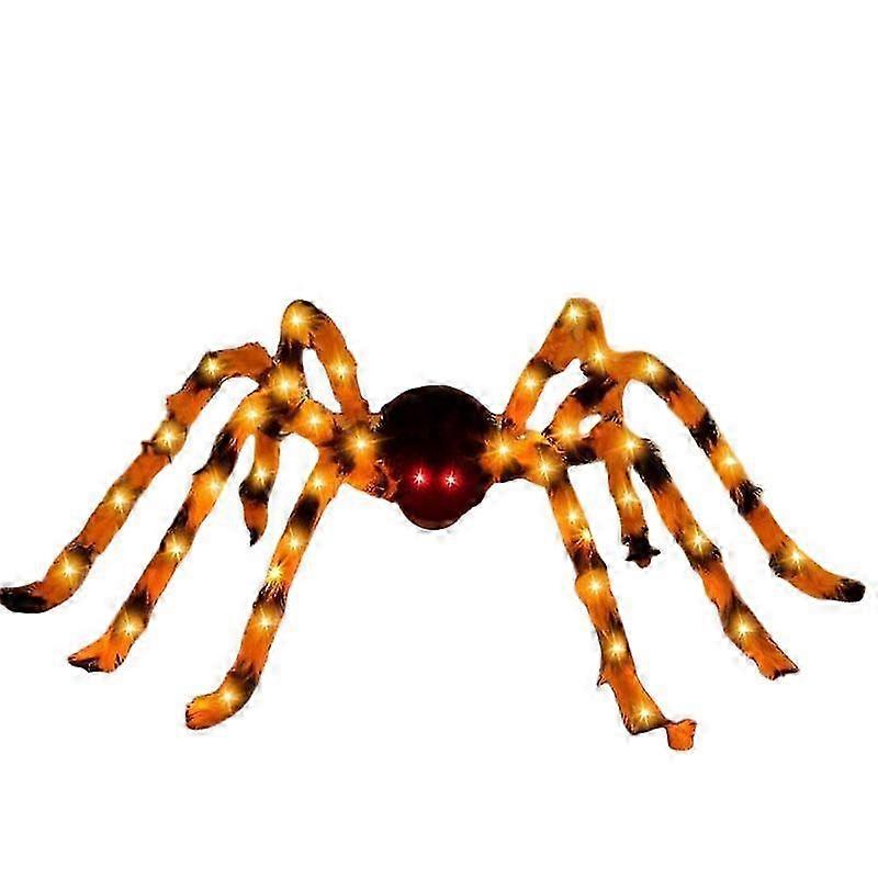 Glowing plush spiders, 125/150/200 cm, American design with multi-color lights-125CM-orange