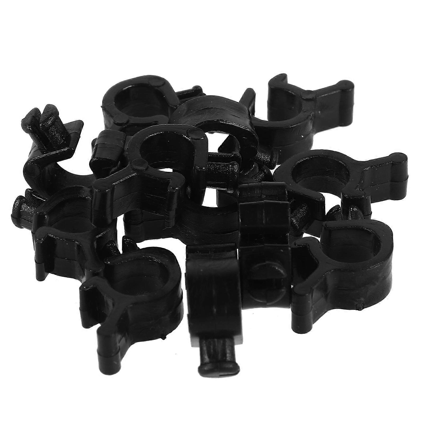 Hard Hat Light Cable Clip for Secure Attachment PE Black 10pcs Easy to Use and Install