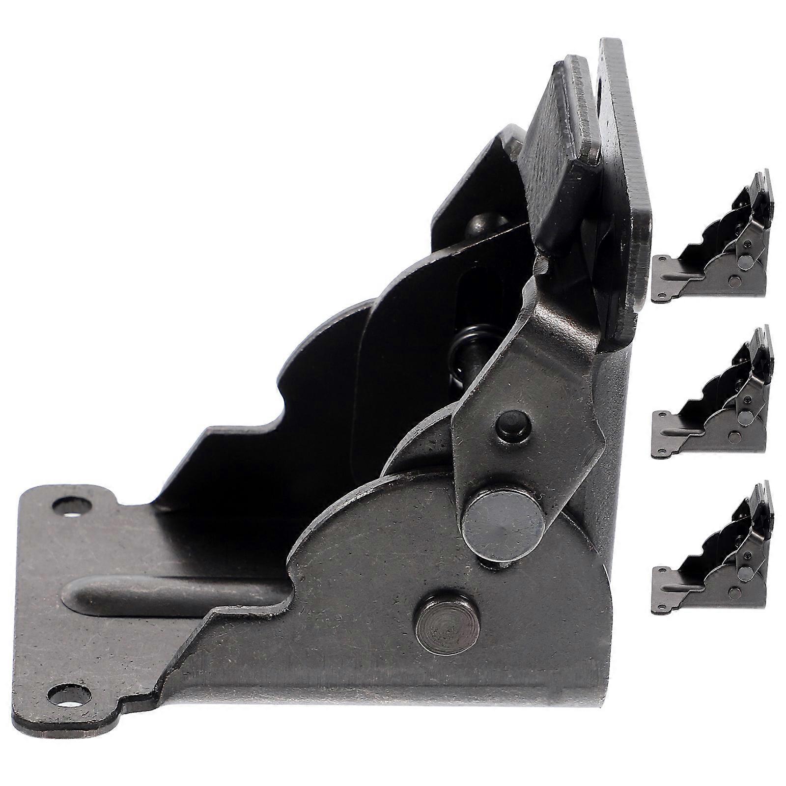 Black Iron Locking Hinge for Door Use with 90 Degree Self-locking Design 4 Pieces