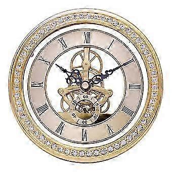 14.8cm Clock Insert Round Retro Home Golden