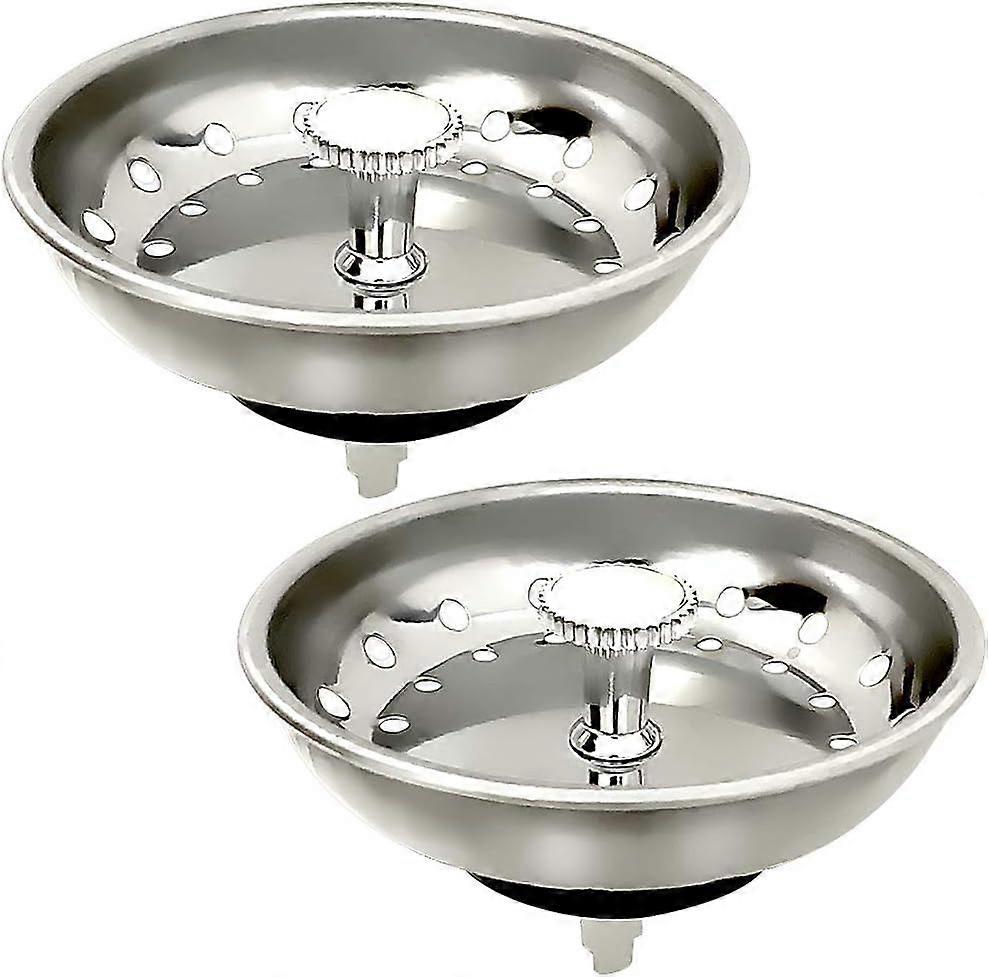 2 PCS Sink Strainer Plug, Stainless Steel Kitchen Sink Strainer for Kitchen and